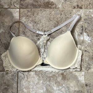 Adore Me Cream Lace Bra